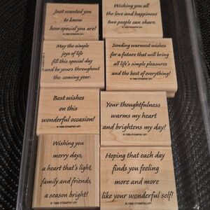 STAMPIN' UP! Retired 1999 'Versatile Verses' Stamp Set, Set of 8 Stamps